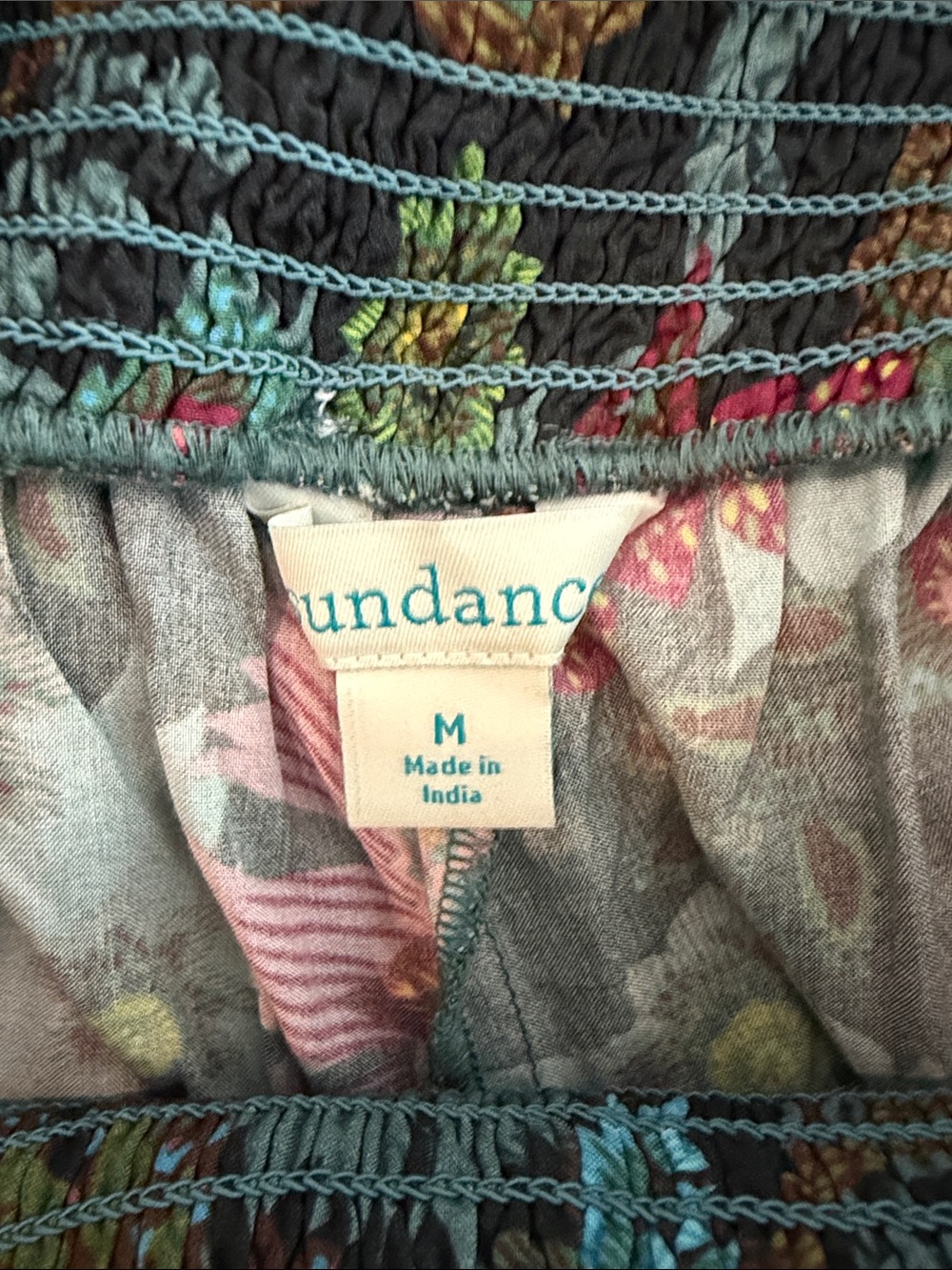 Sundance Floral Wide-Leg Pants in Pink & Teal - Picture 5 of 5